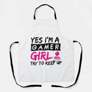 Tablier Oui je suis une Gamer Girl Fille de jeu