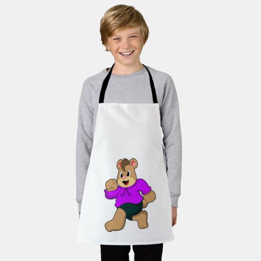 Tablier Ours à la course (Porté)