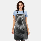 Tablier Ours adorable portant un doux douillet (Porté)