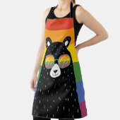 Tablier Ours arc-en-ciel LGBT gay pride en verre (Insitu)