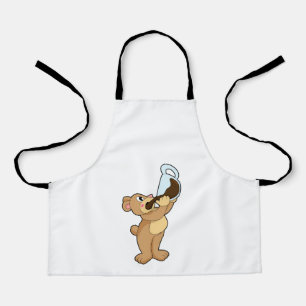 Tablier Ours avec café Coupe