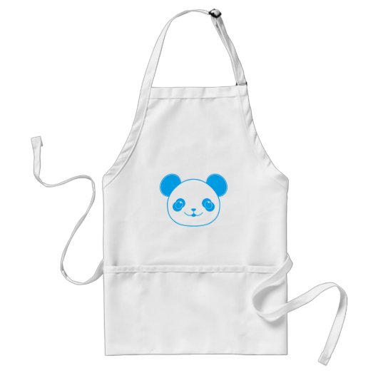 Tablier Ours bleu Kawaii Panda (Devant)