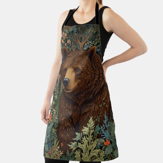 Tablier Ours brun rustique rétro (Insitu)