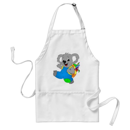 Tablier Ours de Koala avec sac à dos (Devant)
