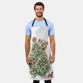 Tablier Ours de Noël avec arbre (Porté)