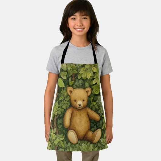 Tablier Ours en peluche dans la forêt de style Art nouveau (Insitu)