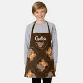 Tablier Ours en peluche et papillon brun (Porté)