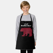 Tablier Ours Frère Chef Carreaux Buffle Rouge Noir (Porté)