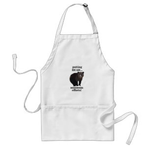 Tablier Ours Grizzly Faisant un Effort Minimum Drôle