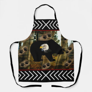 Tablier Ours Noir Ourson Ourson Ourson Ours Empreintes de