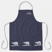 Tablier Ours Polaire Avec Flammes De Neige (Recto)