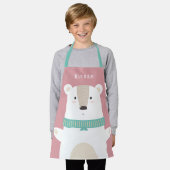 Tablier Ours polaire mignon Enfants modernes Blush (Porté)