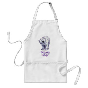 Tablier Ours polaire mignon pour maman