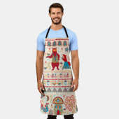 Tablier Ours, renard, coq et poulet avec poulet, fée ho (Porté)