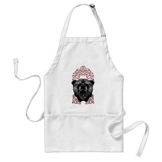 Tablier Ours Viking Rugissant (Devant)