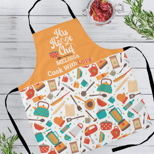 Tablier Outils de cuisine modernes et mignons en pêche Ust