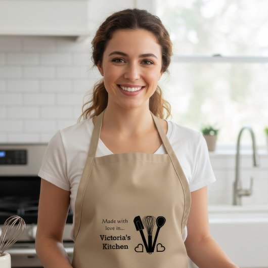 Tablier Outils de cuisson personnalisés avec nom
