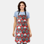 Tablier Ovales à motifs gris (Porté)