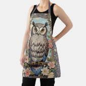 Tablier Owl Pastel Floral William Morris Inspiré (Insitu)