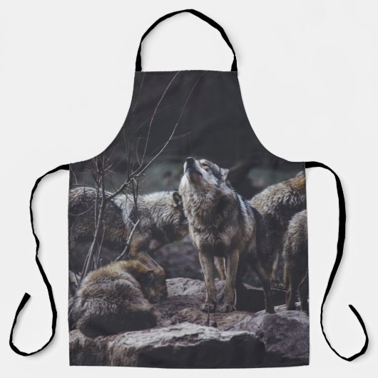 TABLIER PACK DE LOUPS EN FORMATION ROCK (Recto)