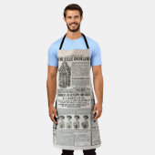 Tablier Page de journal avec publicité antique (Porté)