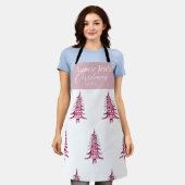 Tablier Pagode Rouge Custom Arbre de Noël Apron (Porté)