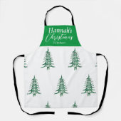 Tablier Pagode verte Custom Arbre de Noël Apron (Recto)