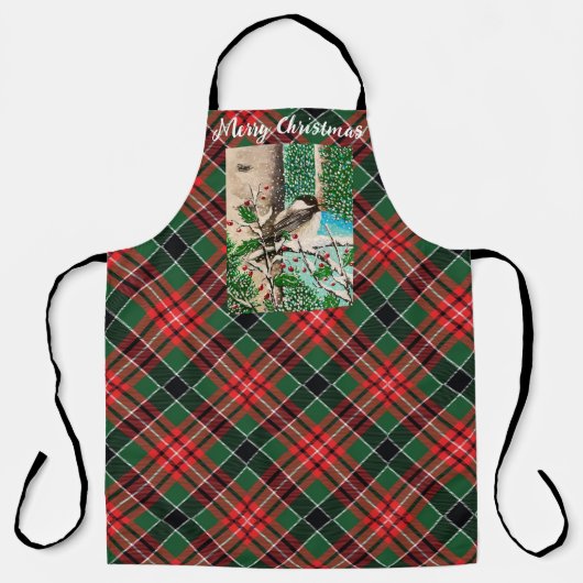 Tablier Paid Christmas Chickadee Apron (Recto)
