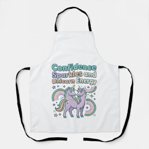 Tablier Paillettes de Confiance de Licorne et Conception d