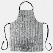 Tablier Paillettes en argent motif transparent (Recto)