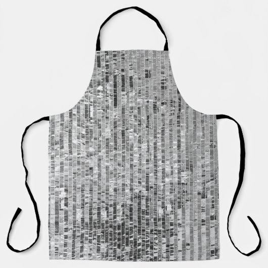 Tablier Paillettes en argent motif transparent (Recto)