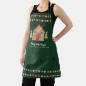 Tablier Pain d'épices Baking Green Rustic Holiday Typograp (Insitu)