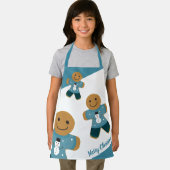 Tablier Pain d'épices Bleu Sweat de Noël Apron de Noël (Insitu)