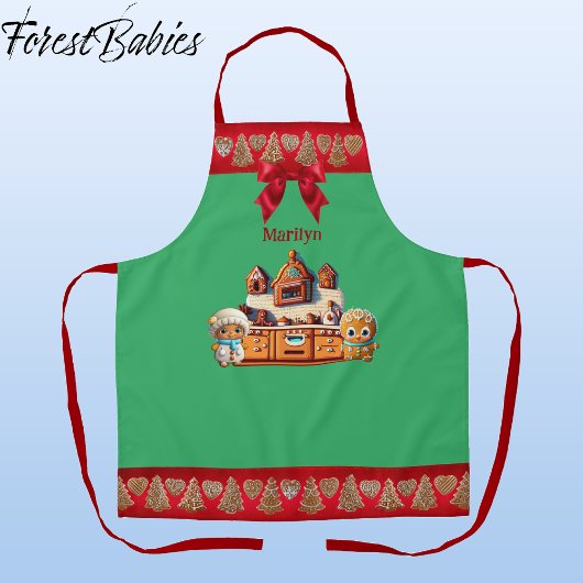 Tablier Pain d'épices Cuisine garçon & fille Cookie Graphi