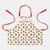 Tablier Pain d'épices de Noël de l'équipage Cookies Monogr (Recto)