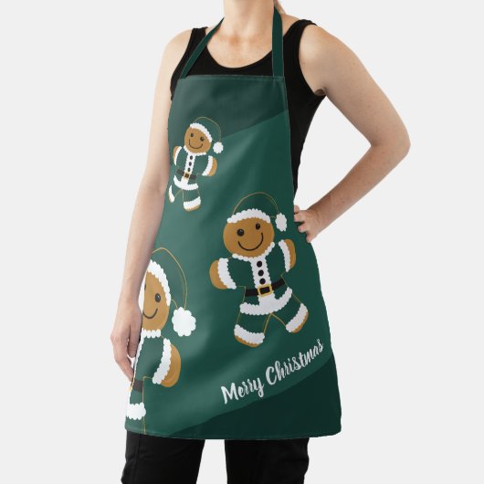 Tablier Pain d'épices Père Noël Noël vert (Insitu)