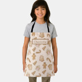 Tablier Pain d'épices rose doux motif de Noël Enfants Avr. (Insitu)