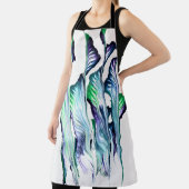 Tablier Pain Remover 1 Purple Green Flower Abstract Apron (Insitu)