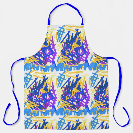 Tablier Paint Festive Abstrait moderne (Recto)