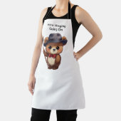 Tablier Paint Slinging Going On Cute Teddy Bear Artist (Insitu)