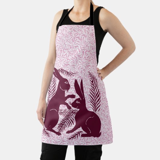 Tablier Paire Art nouveau de lapins De Morgan et Morris (Insitu)