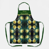 Tablier Paire de fleurs de rose jaune Abstraite personnali (Recto)