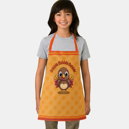 Tablier Paire de Thanksgiving Gobble Gobble Gobble (Insitu)