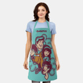 Tablier Paisely Flower Scooby-Doo et le Gang (Porté)