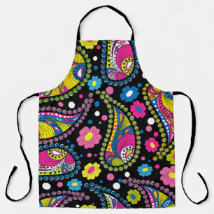 Tablier Paisley de style tribal, motif ethnique sans soudu