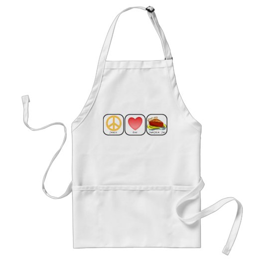 Tablier Paix, Amour et tarte Citrouille (Devant)