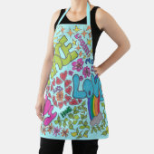 Tablier Paix, Amour, Joie. Design rétro, années 60, sur bl (Insitu)