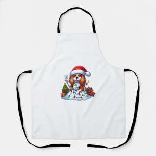 Tablier Paix main Cavalier Roi Charles Spaniel Noël