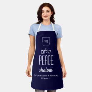 Tablier PAIX Shalom hébreu ש ל ם ו Écriture