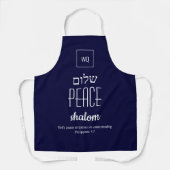 Tablier PAIX | Shalom hébreu | ש ל ם ו | Écriture (Recto)
